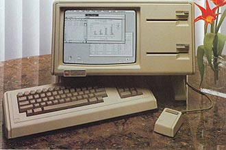Computador Apple Lisa (foto) popularizou o mouse a partir da década de 80; inventor diz que não recebeu nada da companhia
