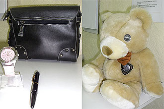 Bolsa, caneta, relógio de pulso e urso de pelúcia servem para registrar dados (sons e imagens) sem serem percebidos