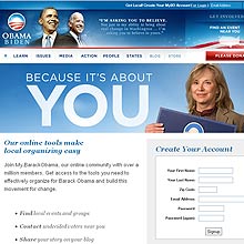 Site da campanha de Obama arrecadou mais de US$ 500 mi e tem 2 milhões de perfis