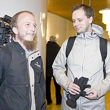 Gottfrid Svartholm e Peter Sunde (direita) so um dos responsveis pelo site Pirate Bay