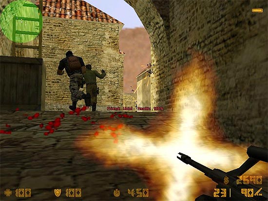 Cena do jogo "Counter-Strike", que teve a venda proibida no Brasil