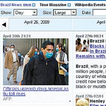 GoogleNews Timeline, que mostra notícias em uma linha do tempo a partir do termo de busca