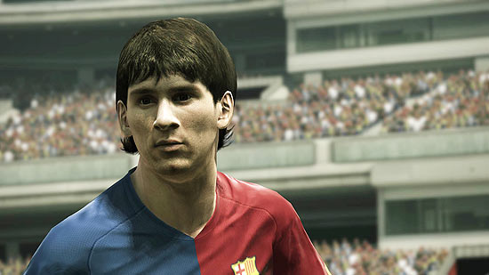 O meia-atacante Lionel Messi é o destaque da primeira imagem do PES 2010, divulgada nesta quinta-feira