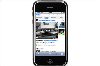 Aplicativo para Flickr no iPhone foi colocado  disposio no final do ano passado; uso do aparelho como cmera  crescente