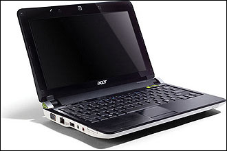 Acer Aspire One, da Acer, com tela de 10,1 polegadas; o netbook pode ser encontrado por R$ 994,80, de acordo com loja Eletroni