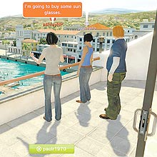 Cenário da PlayStation Home, uma comunidade virtual 3D que faz lembrar o Second Life