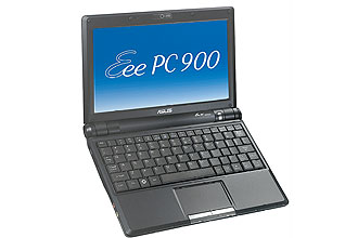 Asus Eee PC de 8,9 polegadas,  venda on-line por R$ 799, com processador Intel Celeron de 900 MHz e memria de 1 Gbyte