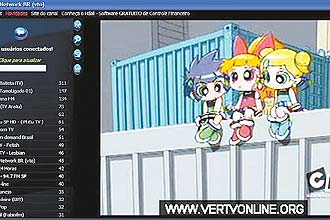 Tela mostra recepção de atração do canal Cartoon Network como uso do programa Megacubo, cujo download pode ser feito de graça