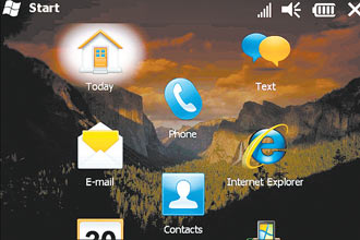Windows Mobile 6.5, nova versão do sistema da Microsoft para telefones celulares; empresa enfrenta disputa acirrada no setor