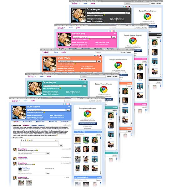 Tela do novo Orkut, cuja versão vai exigir mais do navegador, segundo informou o Google hoje