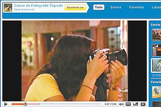 Página do canal do Curso de Fotografia Trípode, no YouTube; é possível fotografar como profissional em cinco minutos