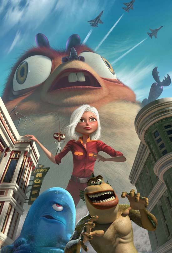 Cena da animação "Monstros vs. Alienigenas", que será primeiro disco mundial 3D para Blu-ray