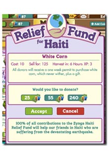 Empresa que desenvolve o jogo FarmVille retém dinheiro de doação  humanitária