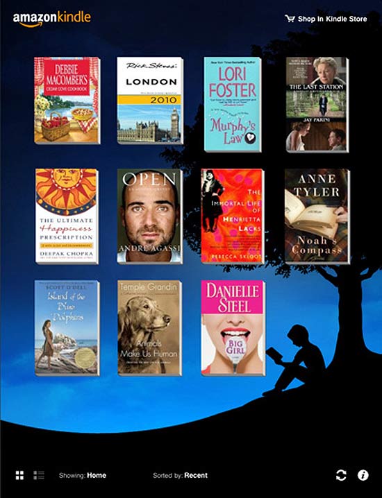Está disponível na loja virtual da Apple um aplicativo da Amazon para ler livros voltados ao Kindle