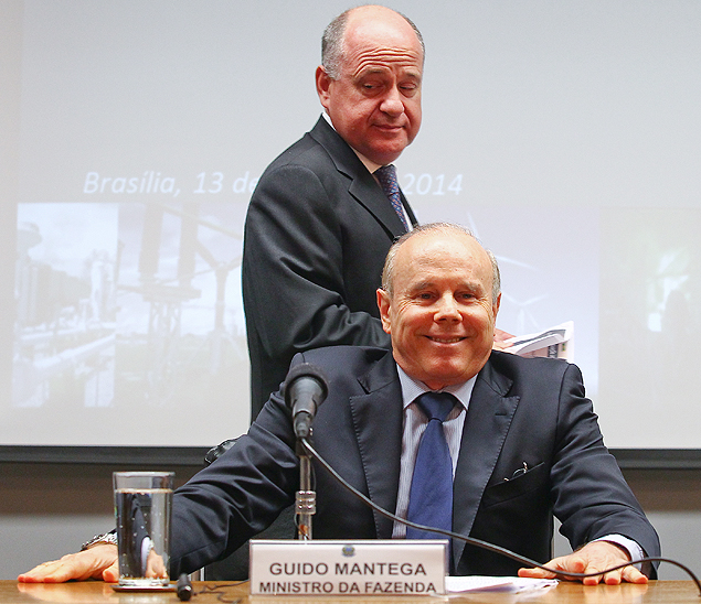 El ministro de Hacienda, Guido Mantega, y el secretrio ejecutivo del Ministerio de Minas y Energa, Zimmermann