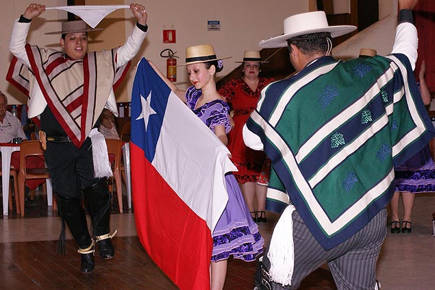 Festejos por la independencia de Chile 
