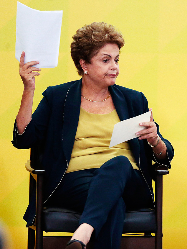 La presidenta de Brasil, Dilma Rousseff, durante un acto en el Palacio del Planalto 