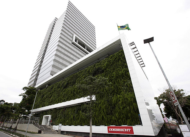 Headquarters of Odebrecht, one of the companies with risk of being downgraded, in Sao Paulo 