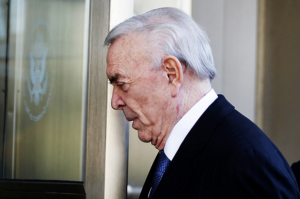 Former Brazilian Football Confederation president Jose Maria Marin arrives at the Federal District Court in Brooklyn