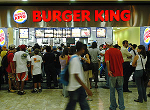 Loja do Burger King em shopping de São Paulo