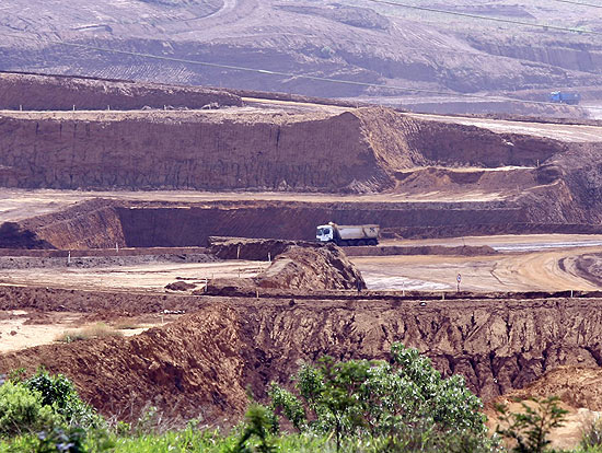 rea de extrao de minrio na regio de Arax, no Tringulo Mineiro