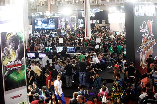 Feira de video games Brasil Game Show 2012, no pavilho de exposies Expo Center Norte