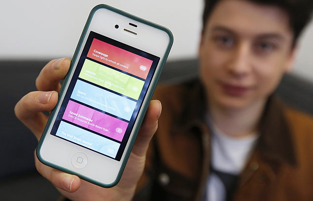 Nick D'Aloisio, 17, que vendeu o aplicativo de notcias resumidas Summly ao Yahoo por US$ 30 milhes