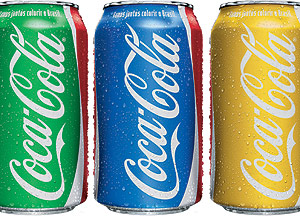 Coca-Cola lançou latas de refrigerante coloridas para a Copa das Confederações