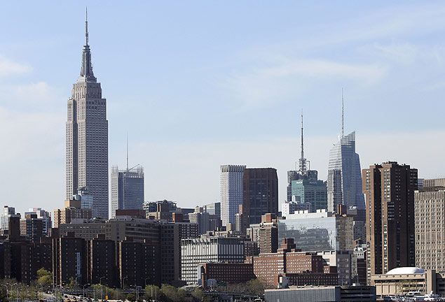 Vista de Nova York com o edifcio Empire State  esquerda