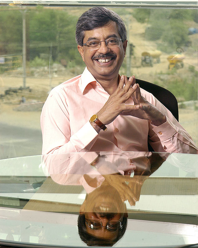 O presidente da Genpact Pramod Bhasin, indiano pioneiro do outsourcing