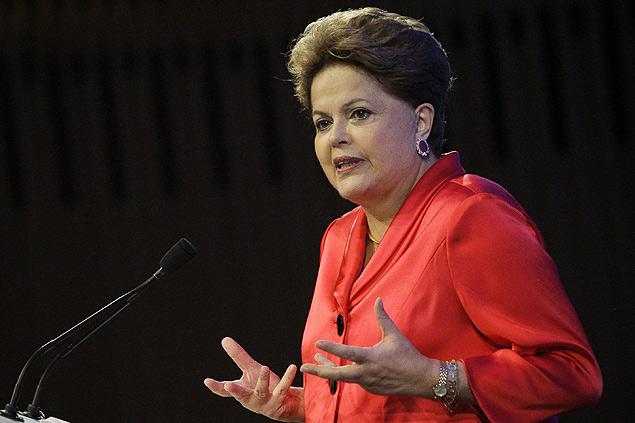 A presidente Dilma Rousseff durante seminrio com investidores, em Nova York