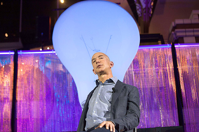 Jeff Bezos, fundador da Amazon,durante evento de lançamento de centro de inovação que leva seu nome, em Seattle (EUA) 