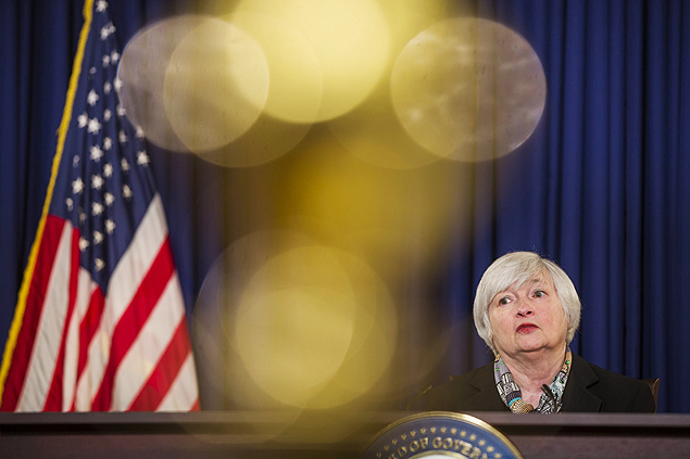 JL08 WASHINGTON (ESTADOS UNIDOS), 19/03/2014.- La presidenta de la Reserva Federal, Janet Yellen durante una rueda de prensa celebrada en el comit de mercado de la Reserva Federal en Washington, Estados Unidos hoy 19 de marzo de 2014 en donde ha defendido que la subida de tipos de inters no est ligada a la referencia del 6,5 % por ciento de tasa de desempleo, dadas las nuevas condiciones econmicas. EFE/Jim Lo Scalzo ORG XMIT: JL08