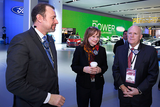 Dan Ammann com a CEO da GM, Mary Barra, em Detroit
