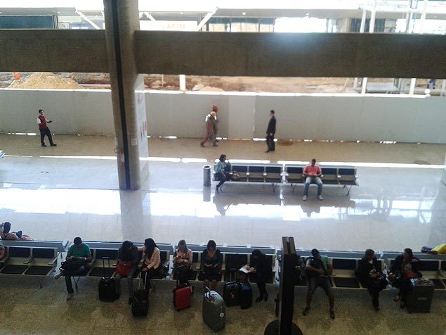 Obras no aeroporto internacional Tancredo Neves, em Confins, na regio metropolitana de Belo Horizonte