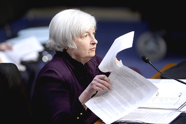 Presidente do BC americano, Janet Yellen, se prepara para falar ao Comit Econmico Conjunto do Congresso