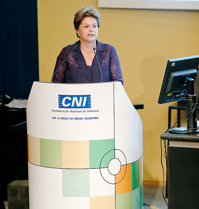Dilma Rousseff na sabatina promovida pela CNI (Confederao Nacional da Indstria), em Braslia
