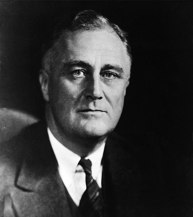 O ex-presidente dos Estados Unidos Franklin Roosevelt (1882-1945)