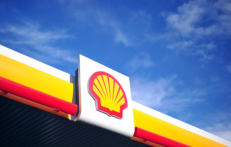 Logo da Shell em posto de combustvel
