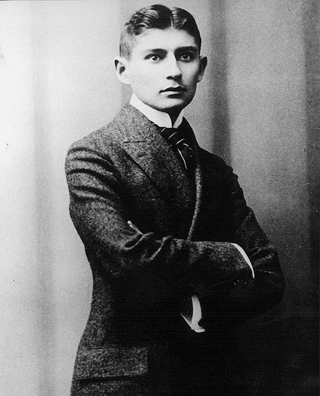 O escritor tcheco Franz Kafka (1883-1924), autor de "O Processo"