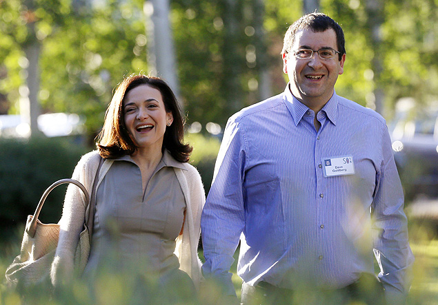 David Golberg com sua mulher, a executiva Sheryl Sandberg