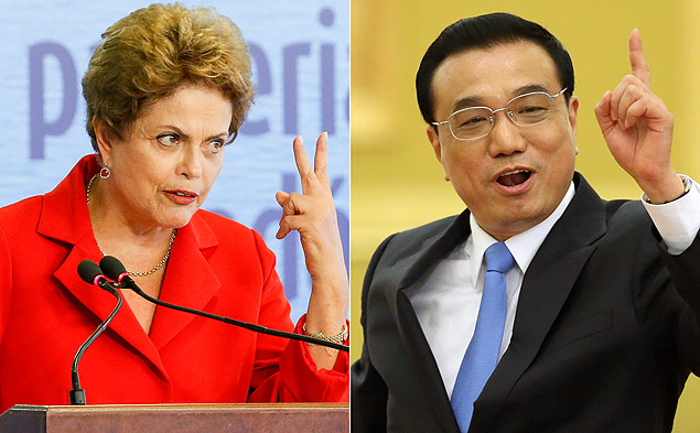 Presidente Dilma Rousseff vai se encontrar com o primeiro-ministro da China, Li Keqiang, para tentar acordos