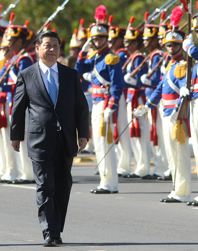 O lder chins, Xi Jinping, em visita ao Brasil no ano passado
