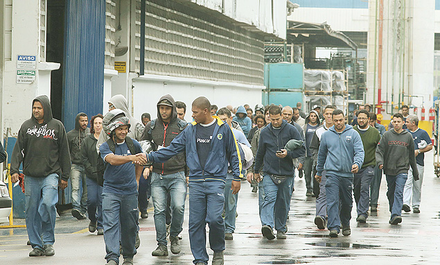 Sada de trabalhadores da Plascar, em Jundia