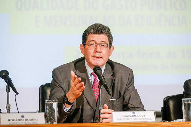 O ministro da Fazenda, Joaquim Levy, em lançamento de livro em Brasília, em junho 