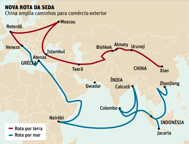 Nova rota da seda China amplia caminhos para comércio exterior