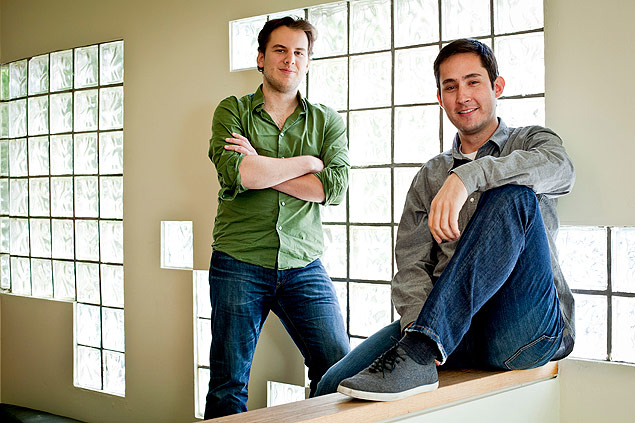 Mike Krieger (esq.) e Kevin Systrom, fundadores do Instagram