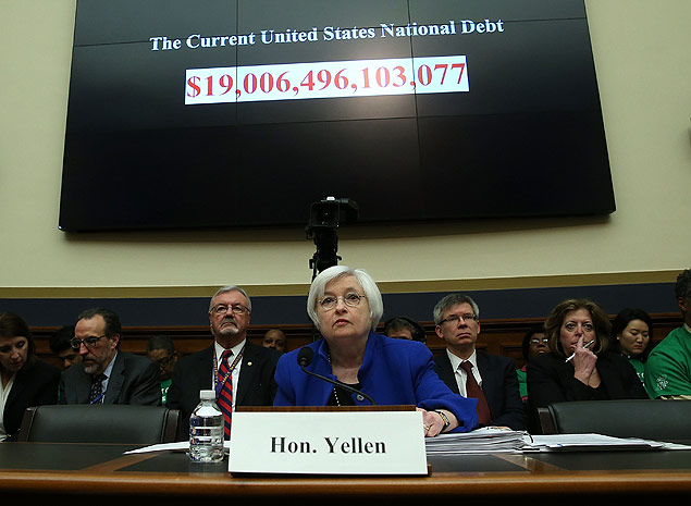 Presidente do Fed, Janet Yellen, em audincia a comit em fevereiro de 2016