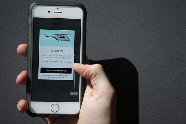 Uber faz projeto piloto e oferece helicópteros pelo aplicativo