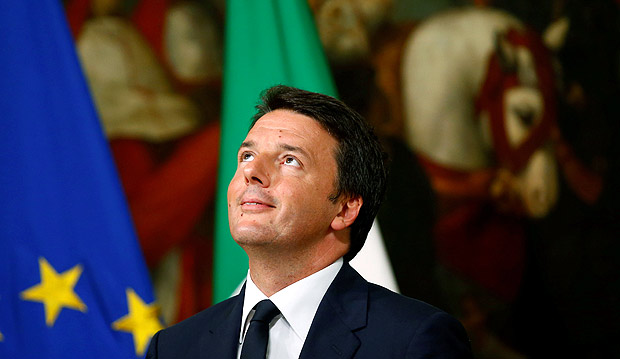 Primeiro-ministro italiano, Matteo Renzi, durante entrevista concedida em junho de 2016